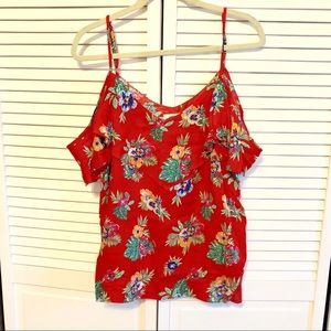 Floral Print Off The Shoulder Top